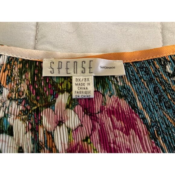 Spense Woman 3X Boho Floral Paisley Blouse Top Bell Sleeve Stretch Tunic Plus Si - Picture 6 of 16